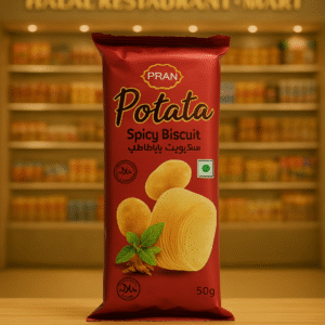 PRAN Potata Spicy Biscuit – Halal Potato Snack (50g) in Korea