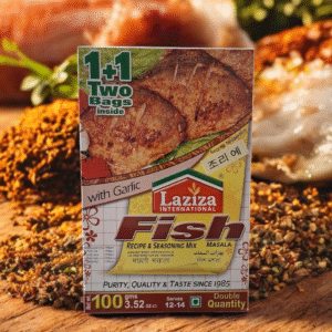 Laziza Fish Masala with Garlic – 100g (Recipe & Seasoning Mix)